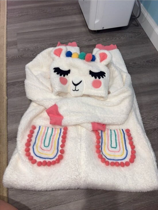 Celebrate! Halloween Other - Cozy Cream Llama Hooded Onesie Plush Pajama Set